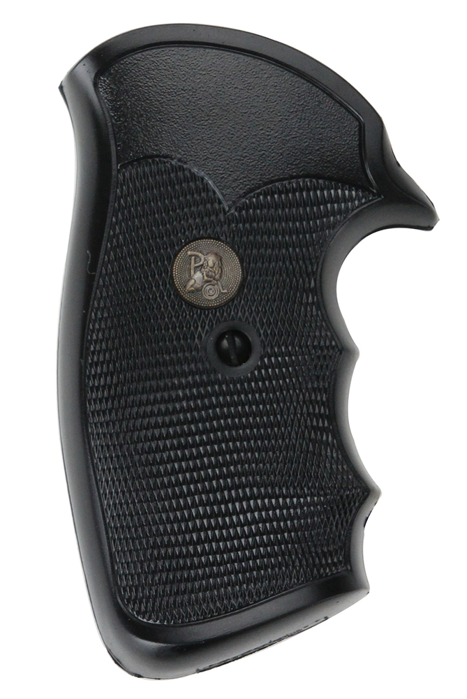 Pachmayr 03264 Gripper Grip Checkered Black Rubber with Finger Grooves for S&W K/L Frame with Square Butt - 73007