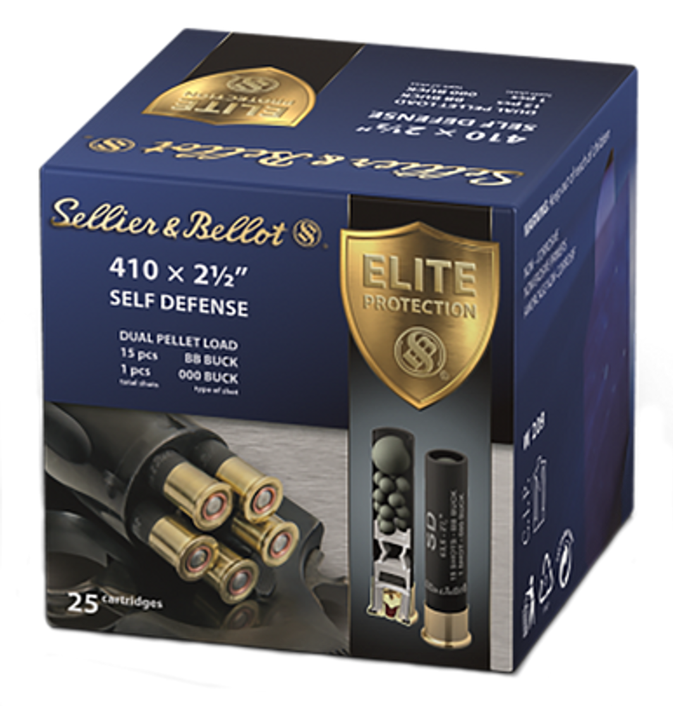 Sellier & Bellot Self Defense, S&b Sb410sda      410   2.5in 000b 15pel     25/20