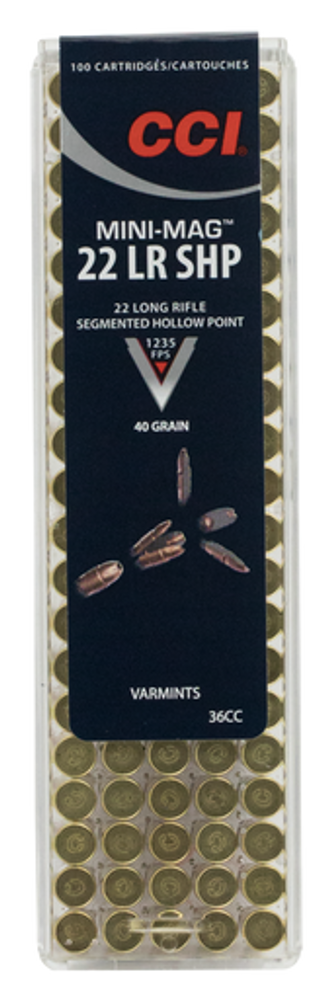 Cci Mini-mag, Cci 36cc  22lr       Minimag   40 Seghp     100/50