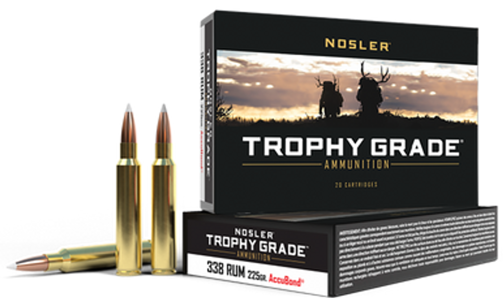 Nosler Trophy Grade, Nos 60083 Trophy 338rum   225 Ab             20/10