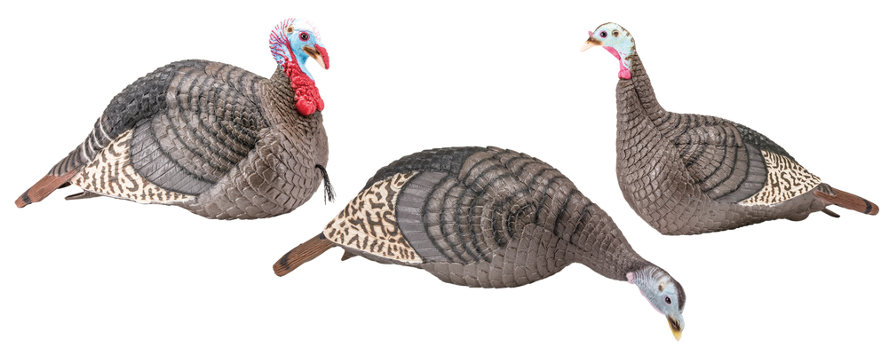 HS Strut 100006 Strut-Lite Flock Wild Turkey Species Multi Color Synthetic 3 Per Pack - 30718
