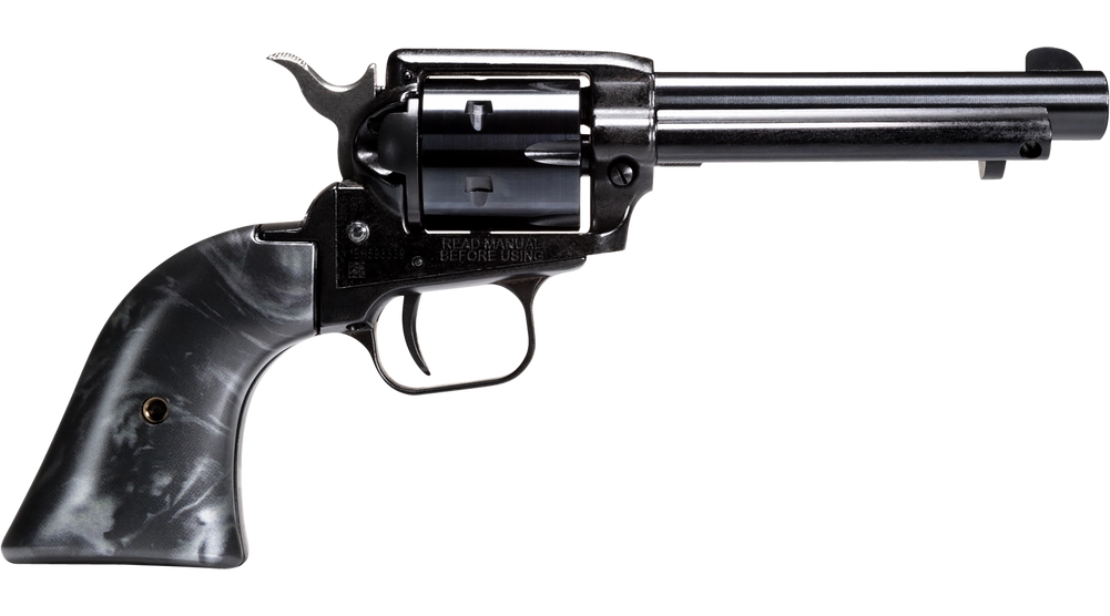 Heritage Mfg RR22B4BP Rough Rider  22 LR 6 Shot, 4.75" Black Oxide Steel Barrel, Black Oxide Zinc Alloy Frame, Black Oxide Cylinder, Black Pearl Grip, Manual Safety, Exposed Hammer - 155200