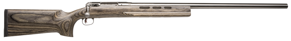 Savage Arms 18614 12 Benchrest 6mm Norma Bench Rest Caliber with 1rd Capacity, 29" 1:8" Twist Barrel, Matte Stainless Metal Finish & Gray Laminate Stock Right Hand (Full Size)