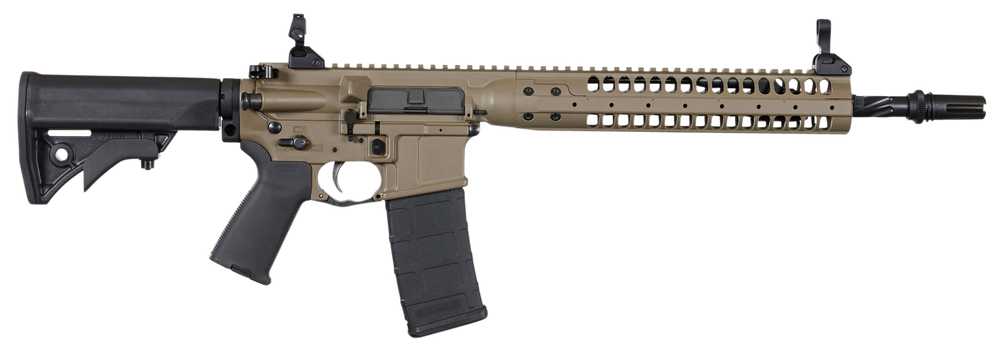 LWRC ICR5PBC14PSP Individual Carbine SPR 5.56x45mm NATO 14.70" 30+1 Patriot Brown, Black Adjustable Stock, Magpul MOE+ Grip - 22203