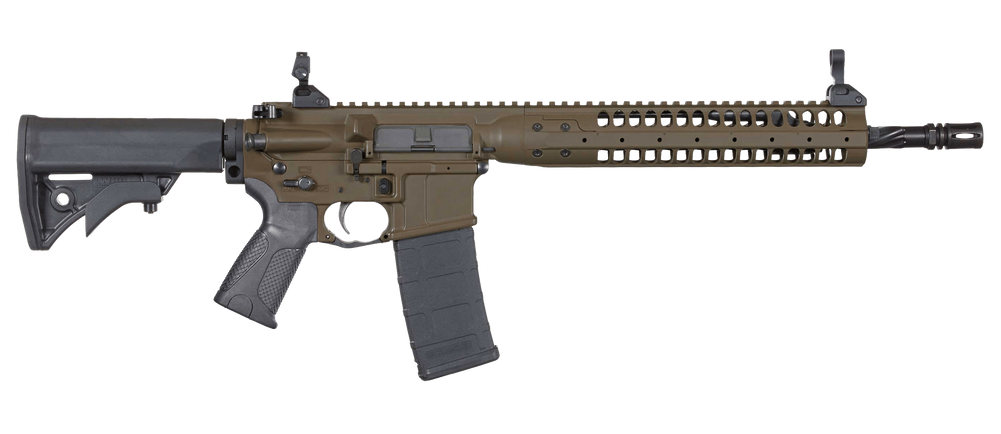 LWRC ICR5PBC14PSP Individual Carbine SPR 5.56x45mm NATO 14.70" 30+1 Patriot Brown, Black Adjustable Stock, Magpul MOE+ Grip - 22203