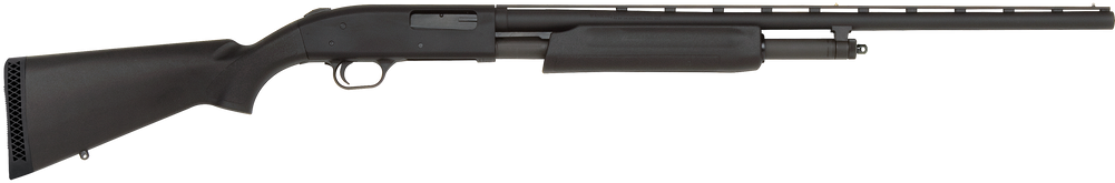 Mossberg 56436 500 All Purpose Full Size 20 Gauge Pump 3" 5+1 26" Matte Blued Vent Rib Barrel, Matte Blued Integral Scope Mount Steel Receiver, Fixed Black Synthetic Stock, Right Hand, Accu-Set Chokes - 46980