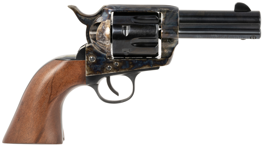 Traditions SAT73005 1873 Frontier 357 Mag 6rd 3.50" Blued Cylinder & Barrel Color Case Hardened Steel Frame Walnut Navy Size Grip - 13218