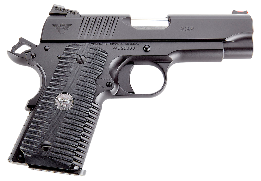 Wilson Combat ACPCP45 ACP Compact SAO 45 ACP 4" 7+1 Black Armor-Tuff Carbon Steel Black G10 Eagle Claw Grip - 116294