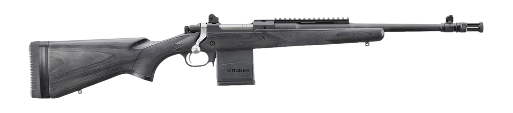Ruger 6803 Scout  308 Win 10+1 16.10" Matte Black Threaded Barrel, Matte Black Steel Receiver w/Picatinny Rail, Black Laminate Fixed Stock, Right Hand - 73924