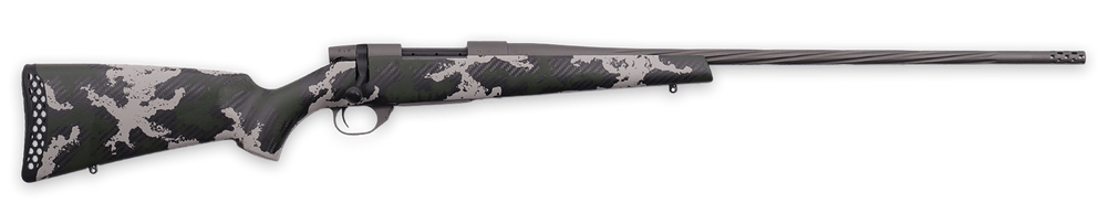 Weatherby VTE653WR8B Vanguard Talon 6.5-300 Wthby Mag 3+1 28" Tungsten Cerakote Peak 44 Blacktooth Carbon Fiber Stock w/ Green & White Sponge Pattern - 173705