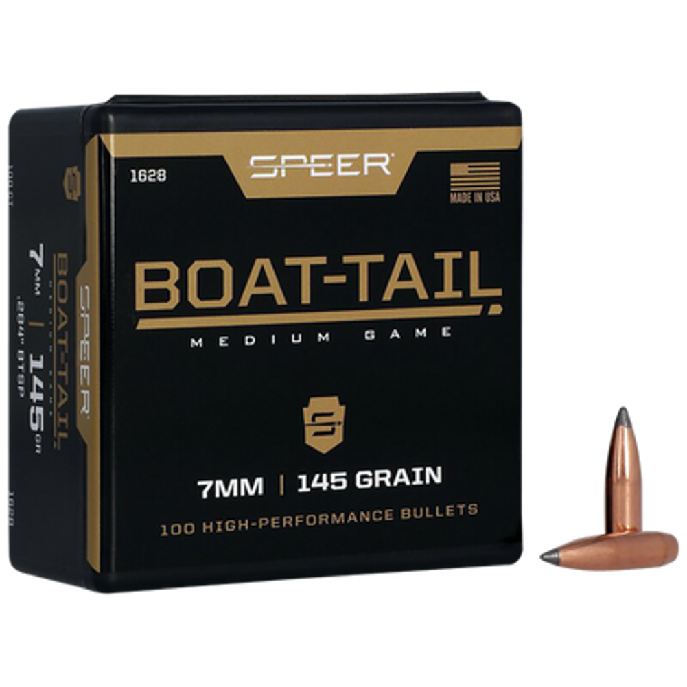 Speer Ammo Boat-tail, Speer 1628      Bull .284 145 Sptzr Bt       100/5