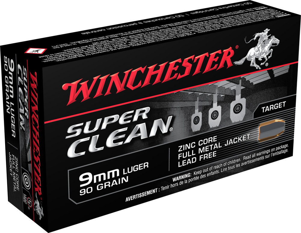 Winchester Ammo Super Clean, Win W9mmlf          9mm      90 Fmj Nt       50/10