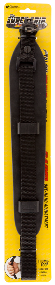 Outdoor Connection SGSS20970 Super Grip Sling with Talon QD Swivels 2.25" W x 32" L Padded Black Rubber Padding with Nylon Strap for Rifle/Shotgun - 8434