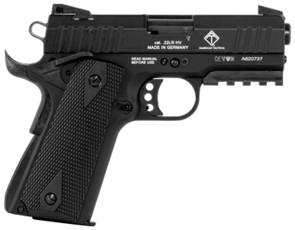 GSG GERG2210GSG9CA 922 *CA Compliant 22 LR 10+1 3.40" All Black Steel Barrel, Serrated Slide, Zinc Alloy w/Picatinny Rail & Beavertail Frame, Black Double Diamond Polymer Grip