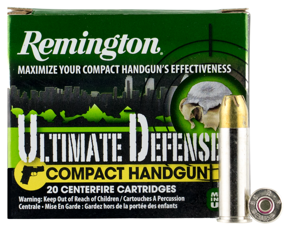 Remington Ammunition Ultimate Defense, Rem 28965 Chd38sbn  Cmpt 38sp      125bjhp   20/25