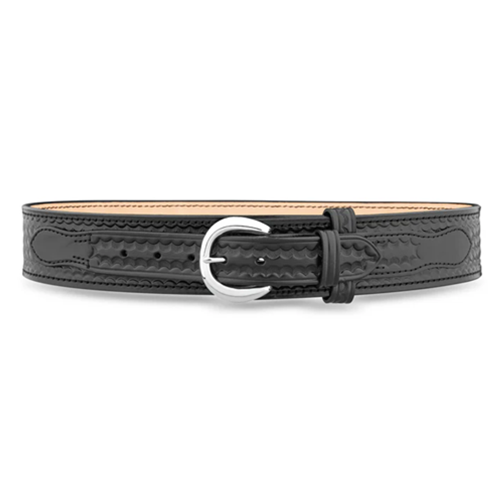 2-1/4"" High-Gloss Leather River Belt with Nickel Buckle - DTY-1131-40-9041