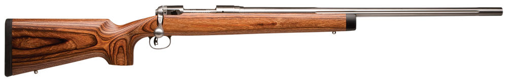Savage Arms 01270 12 BVSS 22-250 Rem Caliber with 4+1 Capacity, 26" Barrel, Matte Stainless Metal Finish & Natural Brown Laminate Stock Right Hand (Full Size)