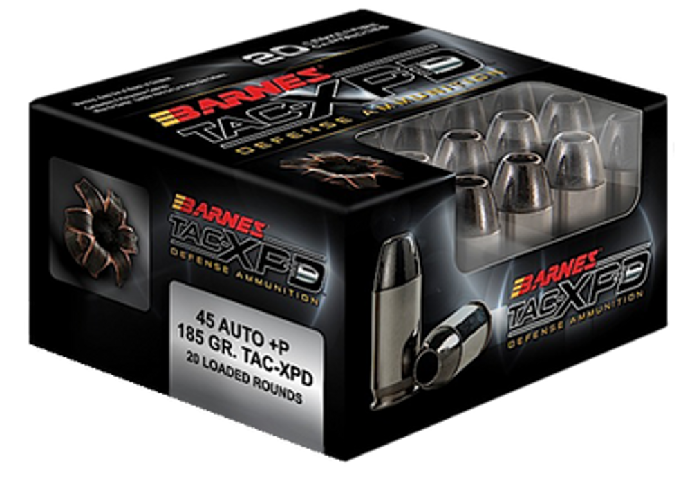 Barnes Bullets Tac-xpd Defense, Brns 21555 Bpd45ap1    Tacxpd 45a+p 185 Txp  20/10