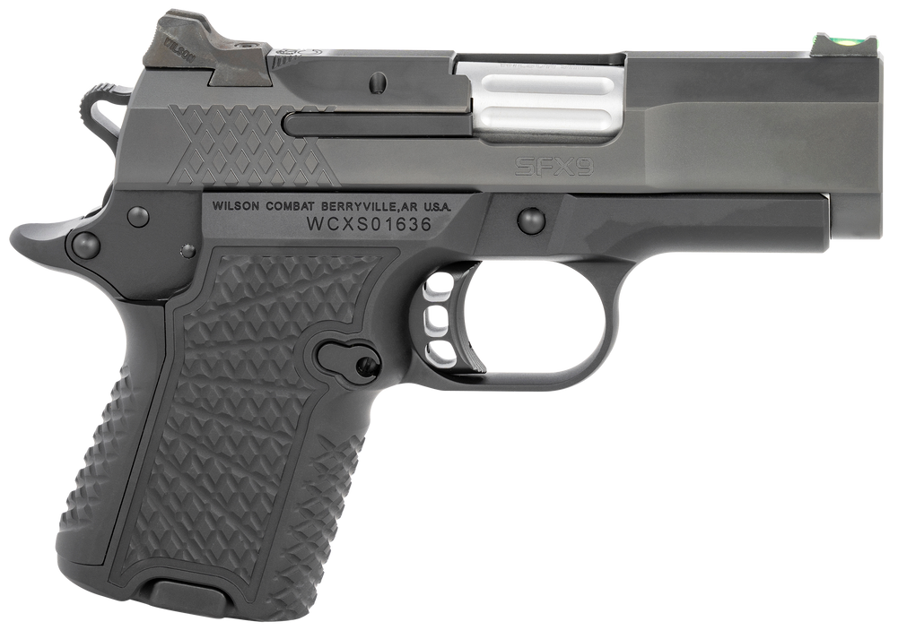 Wilson Combat SFX9SC3 SFX9 Sub-Compact 9mm Luger 10+1 15+1 3.25" Stainless Steel Barrel, Black DLC Serrated Stainless Steel Slide, Black Aluminum Frame w/Beavertail - 137818 Wilson Combat SFX9SC3 SFX9 Sub-Compact 9mm Luger 10+1 15+1 3.25" Stainless Steel Barrel, Black DLC Serrated Stainless Steel Slide, Black Aluminum Frame w/Beavertail - 137818