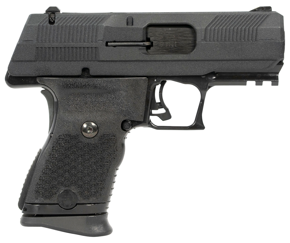 Hi-Point YC9NTB YC9  9mm Luger 10+1 3.93" Black Steel Barrel, Black YC9 Styled/Serrated Slide, Black Polymer Frame w/Picatinny Rail, Black Plastic Grips - 158208