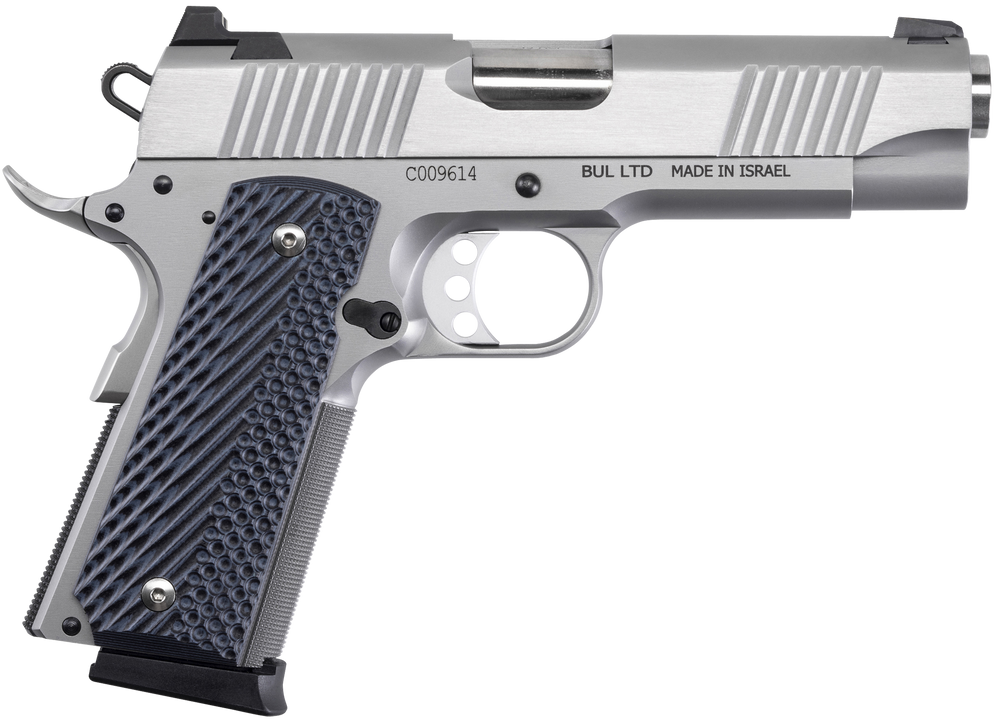 Magnum Research DE1911C9SS Desert Eagle 1911 C 9mm Luger 8+1 4.33" Stainless Bull Barrel, Matte Steel Serrated Slide, Matte Stainless Steel Frame w/Beavertail, Black/Gray G10 Grip - 160676