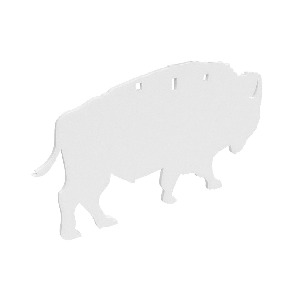 B/C AR500 3/8" SILHOUETTE BISON WHT - BC47704