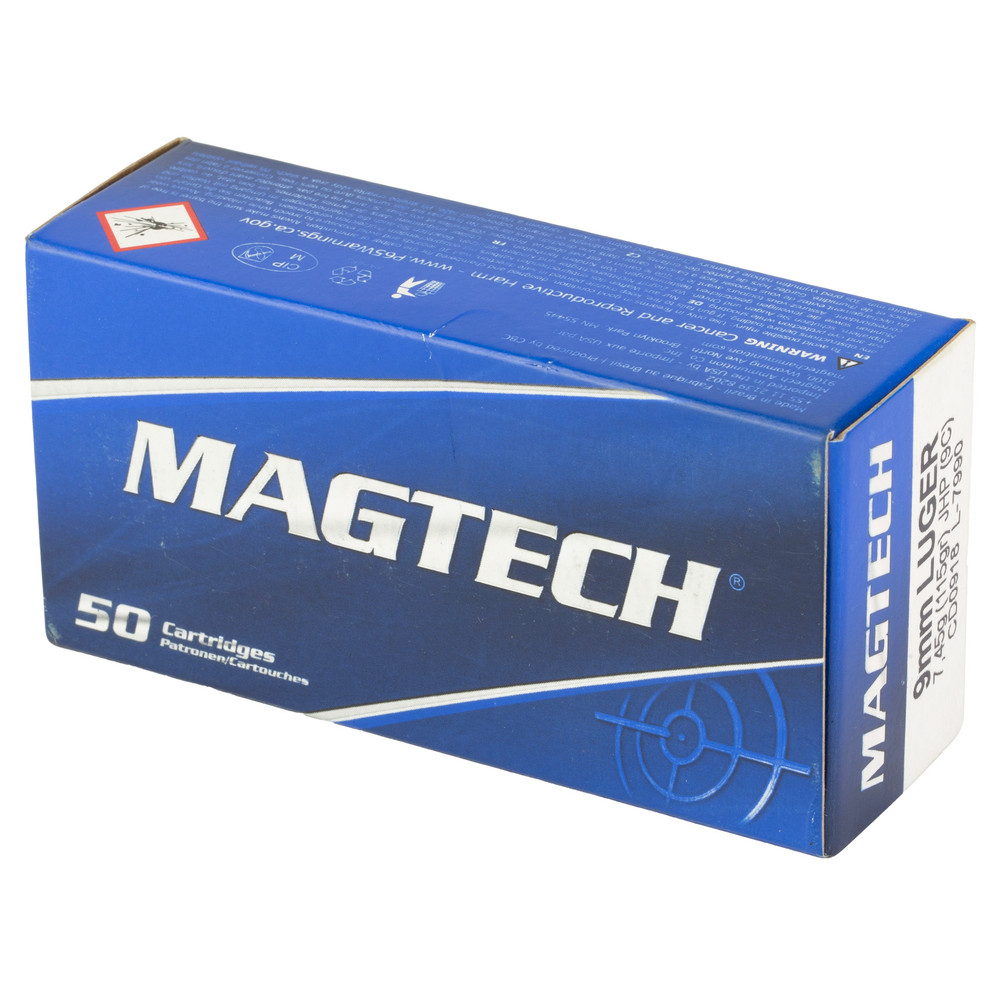 MAGTECH 9MM 115GR JHP 50/1000 - MT9C-BX