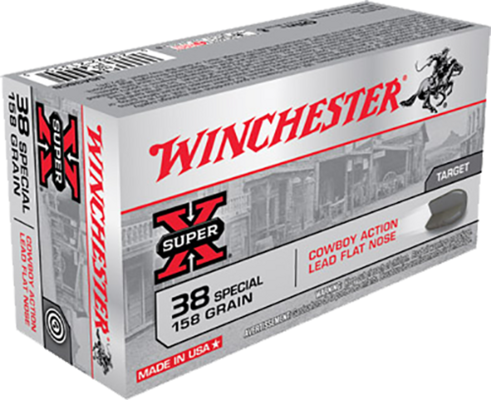 Winchester Ammo Super X, Win Usa38cb         38sp    158 Ld  Cowboy  50/10