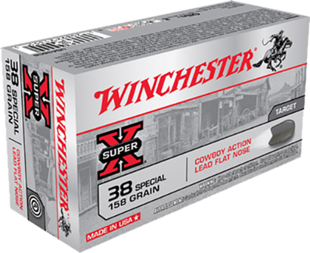 Winchester Ammo Super X, Win Usa38cb         38sp    158 Ld  Cowboy  50/10