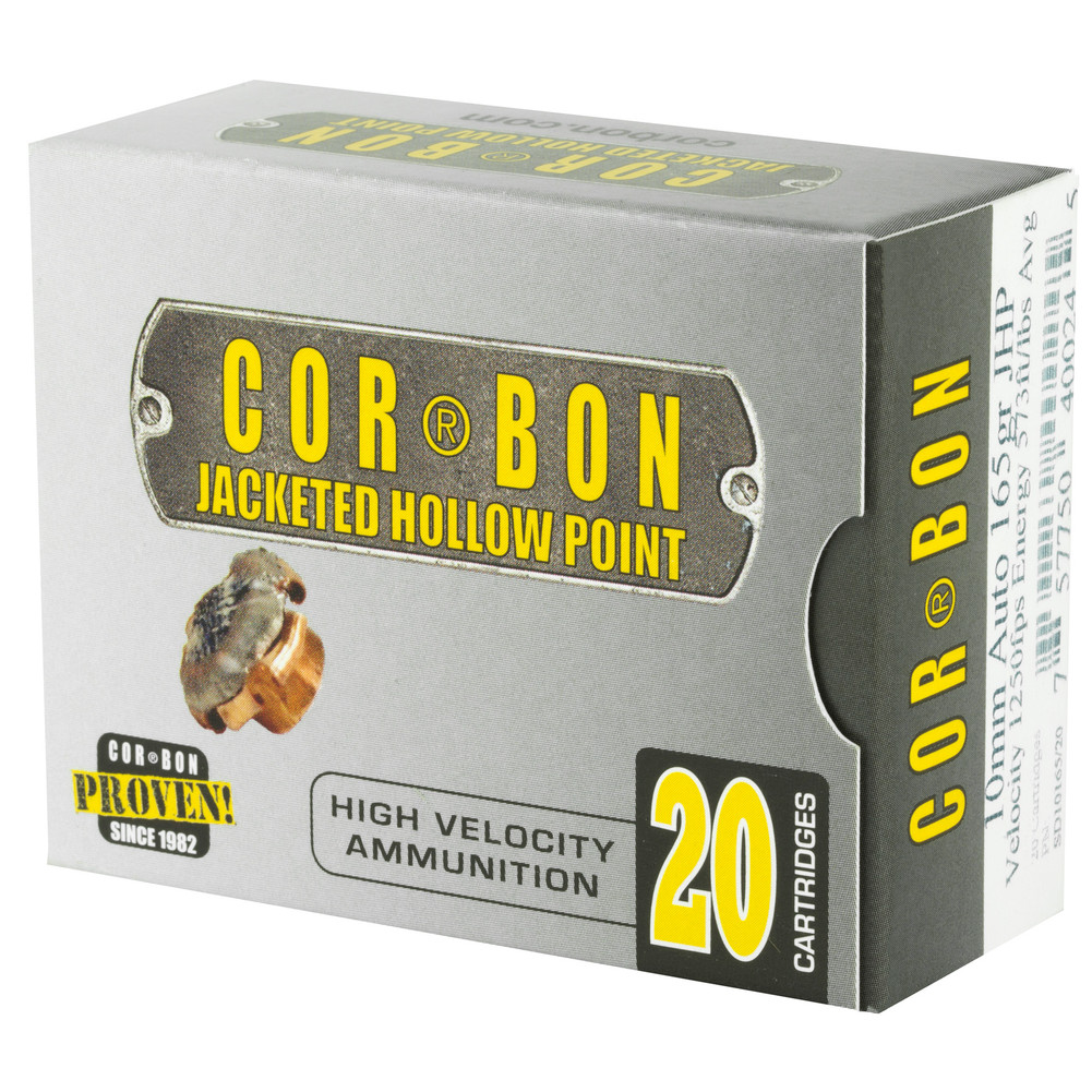 CORBON 10MM 165GR JHP 20/500 - COR10165