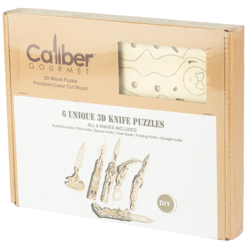 CBG CALIBER WOOD KNIVES PUZ 6 PCS - CCOCBG-PZ-03K