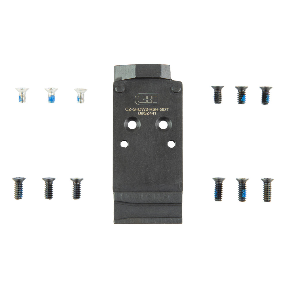 C&H PLT CZ SHDW 2 OR TO RMR W/DT ST - CPCZ-SDW2-RSH-GDT-ST