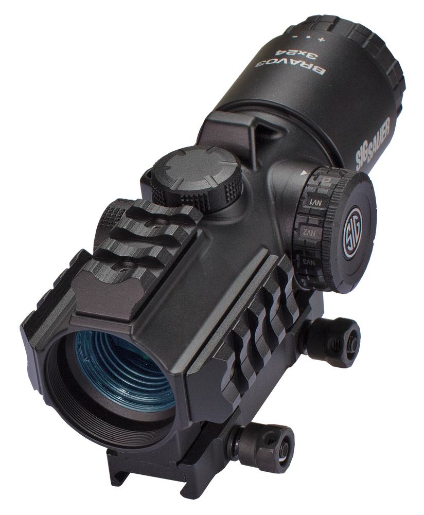 Sig Sauer Electro-Optics SOB33102 Bravo3 Battle Sight Black 3x24mm Red Horseshoe Dot 300 Blackout Illuminated Reticle
