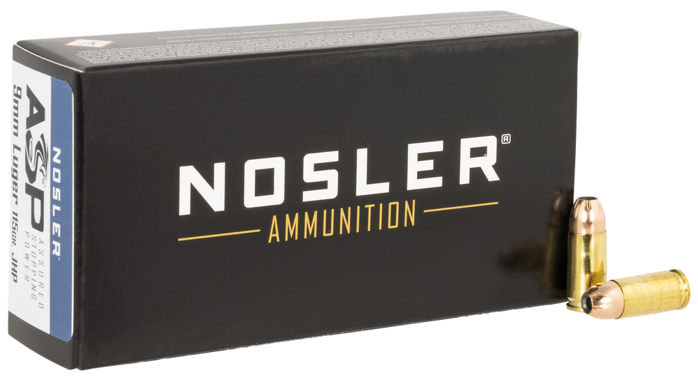 Nosler Assured Stopping Power, Nos 51017 Match Hg 9mm+p  115 Jhp            50/10