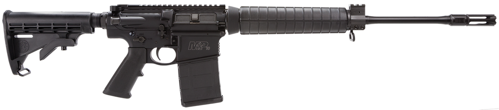 Smith & Wesson 811308 M&P10 Optic Ready 308/7.62x51mm NATO 20+1 18" Armornite Barrel, Matte Black Receiver, Black 6 Position Stock & Polymer Grip, Ambidextrous Manual Safety