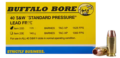 Buffalo Bore Ammunition Standard Pressure, Bba 23d/20 40s            125 Brn Tacxp      20/12