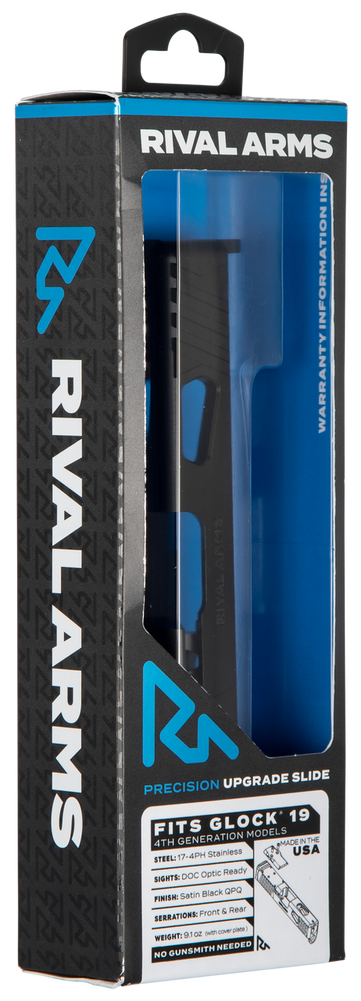 Rival Arms Precision Slide, Rival Ra10g206a    Slide Glock19 Gen4 A1 Doc Blk