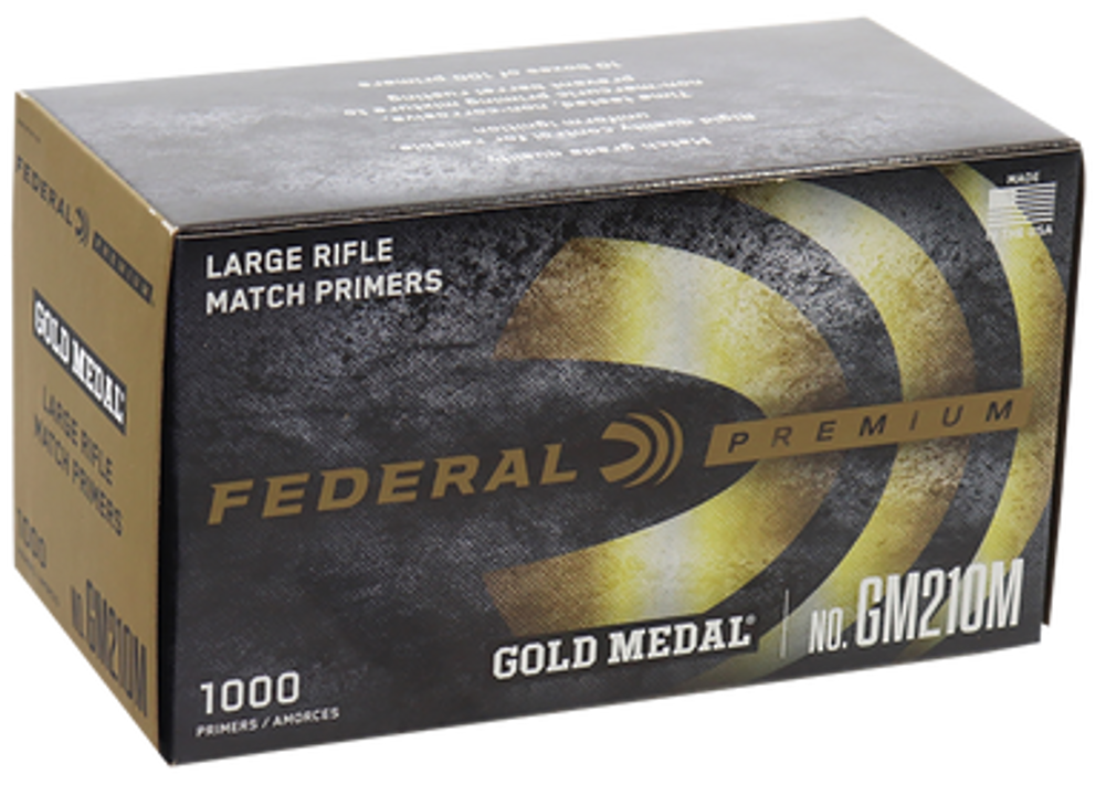 Federal GM210M Gold Medal Premium Large Rifle Multi Caliber 1000 Per Box Federal GM210M Gold Medal Premium Large Rifle Multi Caliber 1000 Per Box