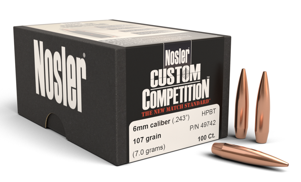 Nosler Custom, Nos 49742 Cust Comp  6mm 107  Hpbt  100