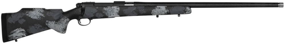 Nosler 45248 M48 Long-Range Carbon 26 Nosler 3+1 26" Carbon Fiber Wrapped Barrel, Sniper Gray Cerakote Metal Finish, Elite Midnight Camo Manners MCS-T Elite Tac Stock