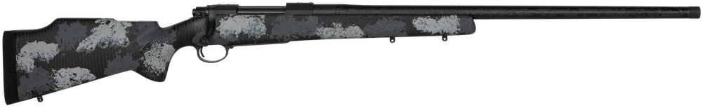 Nosler 44148 M48 Long-Range Carbon 28 Nosler 3+1 26" Carbon Fiber Wrapped Barrel, Sniper Gray Cerakote Metal Finish, Elite Midnight Camo Manners MCS-T Elite Tac Stock