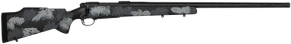 Nosler 44148 M48 Long-Range Carbon 28 Nosler 3+1 26" Carbon Fiber Wrapped Barrel, Sniper Gray Cerakote Metal Finish, Elite Midnight Camo Manners MCS-T Elite Tac Stock