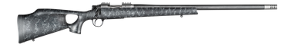 Christensen Arms 8010800104 Summit TI  Full Size 6.5 PRC 3+1, 24" Natural Titanium Steel Threaded Barrel, Natural Titanium Aluminum Receiver, Black w/Gray Webbing Fixed Thumbhole Stock