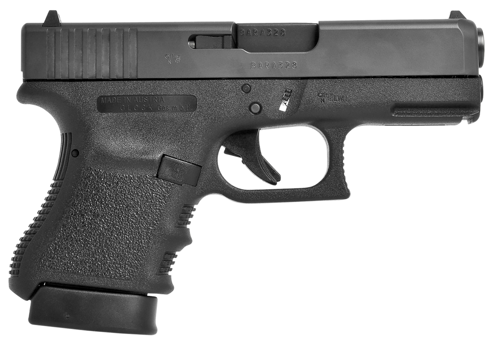 Glock UI3650201FGR G36 Sub-Compact 45 ACP 6+1 3.78" Hammer Forged Barrel Matte Black Serrated Steel Slide Black Polymer Frame w/Picatinny Rail Black Textured Finger Grooved Polymer Grips Right Hand