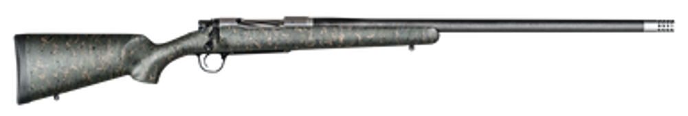 Christensen Arms CA10299815313 Ridgeline  28 Nolser 3+1 26" Carbon Fiber/Threaded Barrel, Natural Stainless, Green with Black/Tan Webbing Stock
