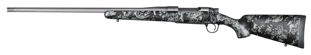 Christensen Arms 8010111500 Mesa FFT 28 Nosler 3+1 22" Threaded Barrel, Tungsten Gray Cerakote, Black with Gray Webbing Stock, Left Hand