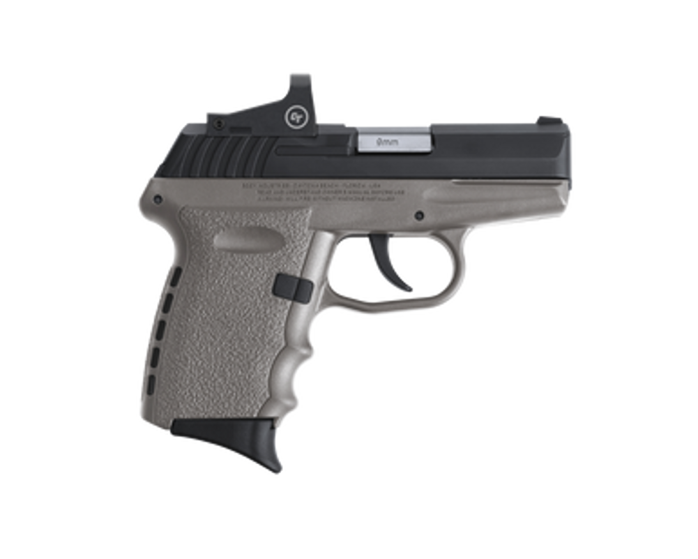 SCCY Industries CPX2CBSGRDE CPX-2 RD 9mm Luger 3.10" 10+1 Black Nitride Stainless Steel Slide Gray Polymer Grip NMS CTS-1500 Red Dot