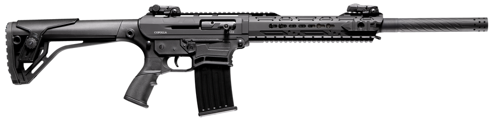 Four Peaks Imports 12007 Copolla TR-12 12 Gauge 5+1 3" 18.50" 4140 Steel Barrel, AR-Style Lower Receiver,   Flip Up Sights, Aluminum Rails, Synthetic Stock w/Adjustable Cheekpiece Includes 2 Magazines
