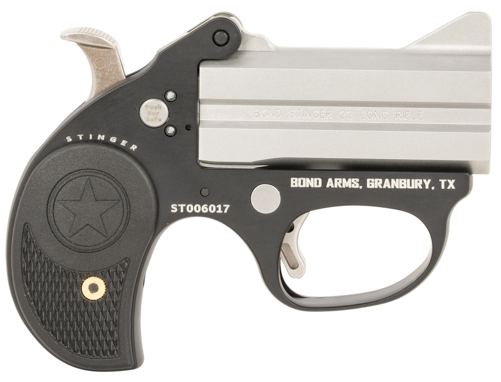 Bond Arms BAST Stinger  22 LR 2rd, 3" Double Matte Stainless Steel Barrel, Anodized Aluminum Frame, Black Nylon Grip, Rebounding Hammer, Crossbolt Safety