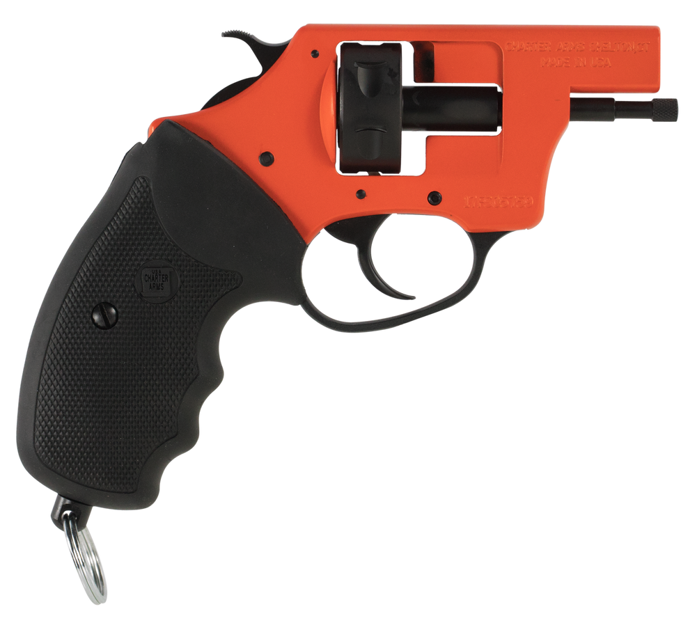 Charter Arms 82090 Pro 209  209 Primers, 6rd Orange Cerakote Aluminum Frame, Black Rubber Grips
